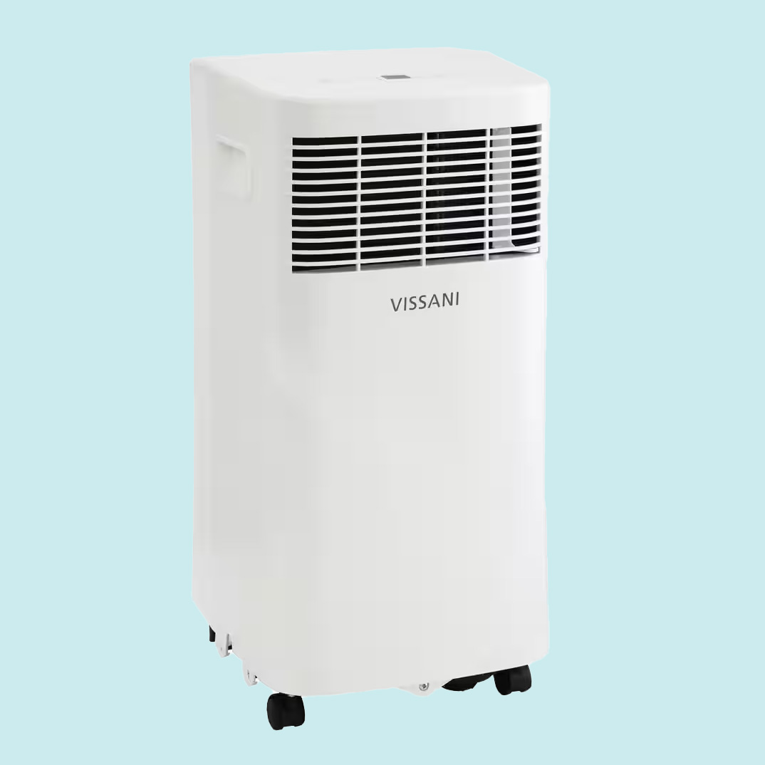portable air conditioner and dehumidifier on wheels