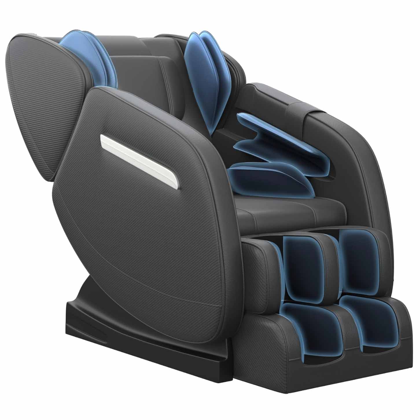 Black and blue massage chair