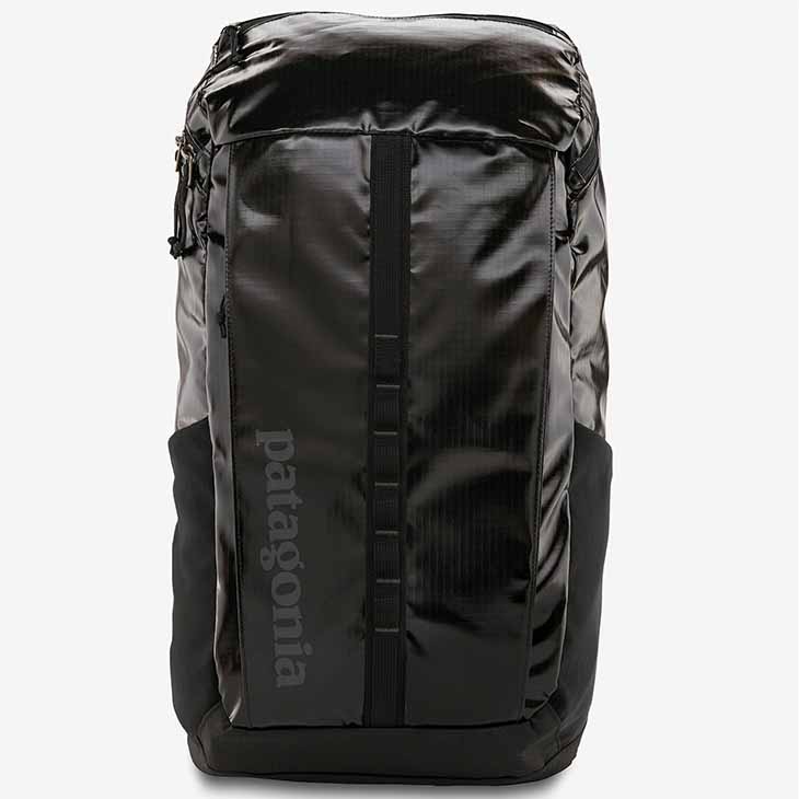 black waterproof patagonia backpack