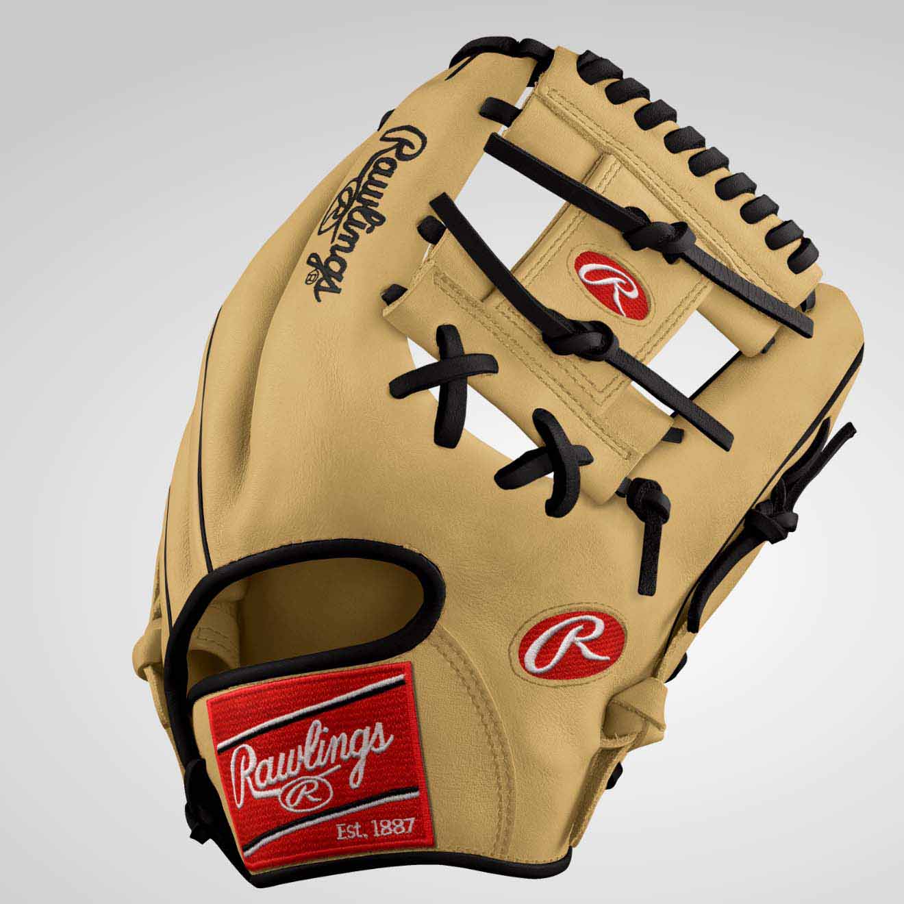 Rawlings custom baseball gloves in cream