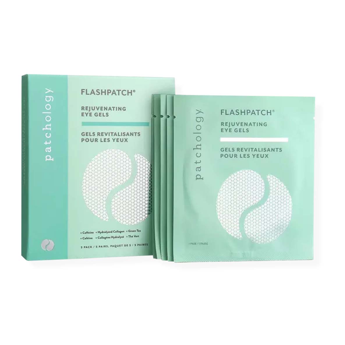 Patchology FlashPatch Rejuvenating Eye Gels in a light green packet