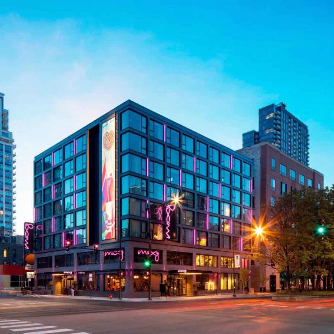 Moxy Chicago Downtown hotel view