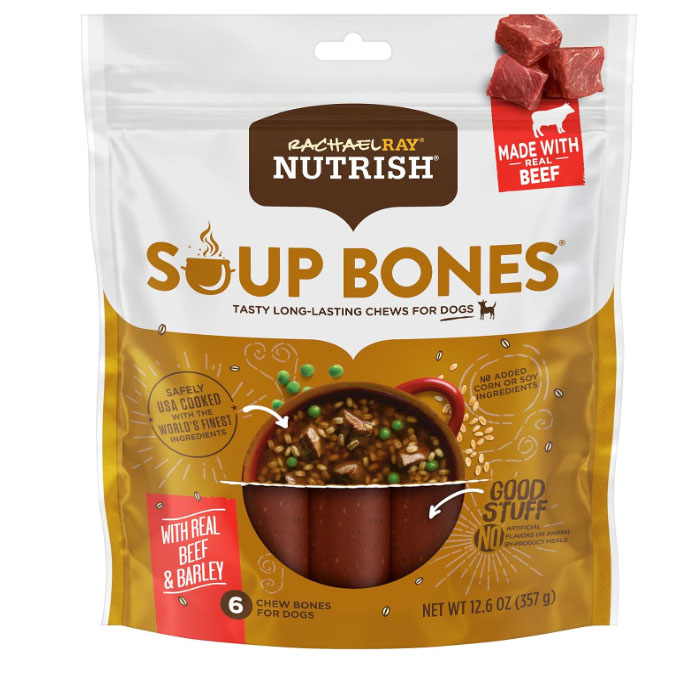 Packet of Rachael Ray Nutrish Soup Bones Dog Treats, Beef & Barley Flavor