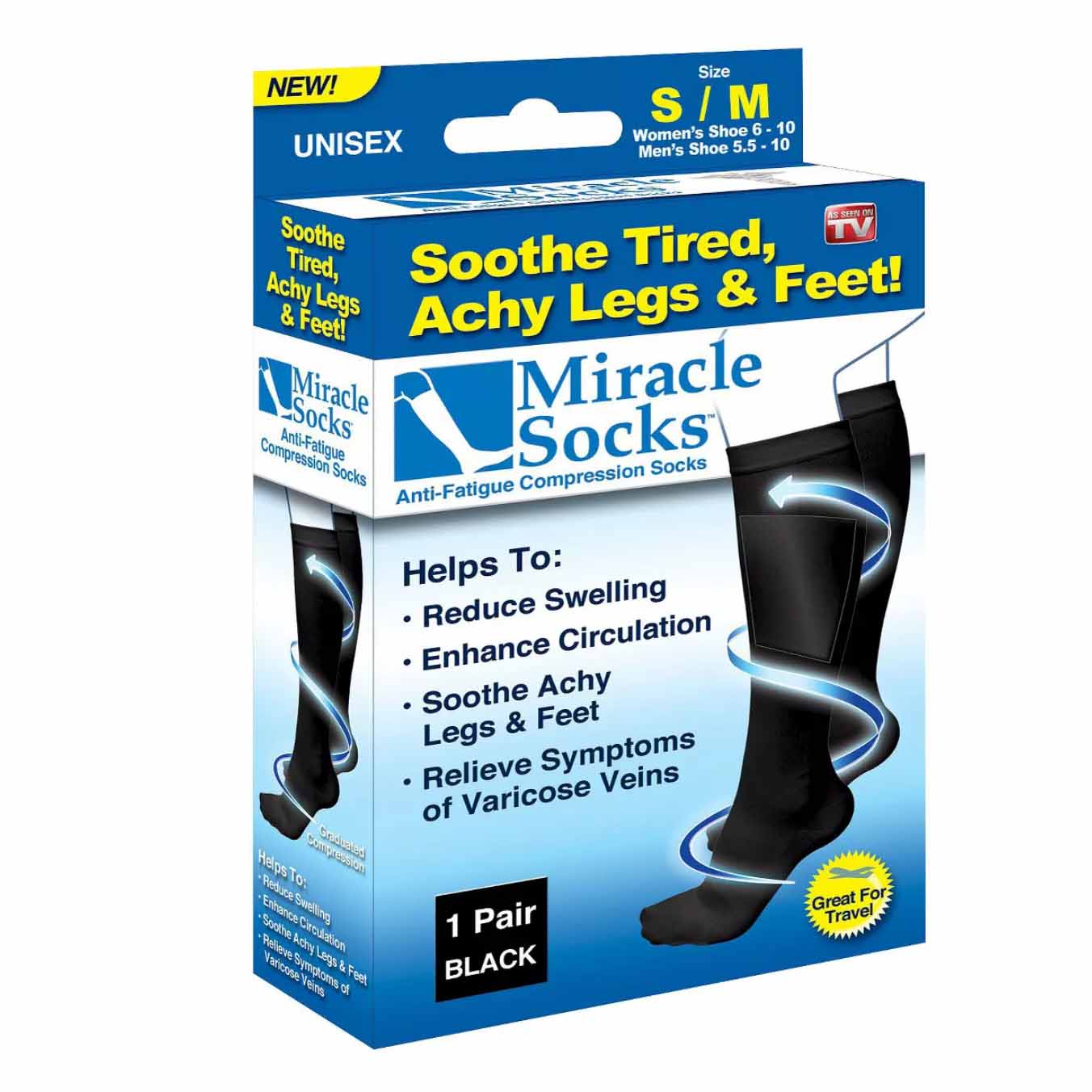 Miracle Socks in box packaging