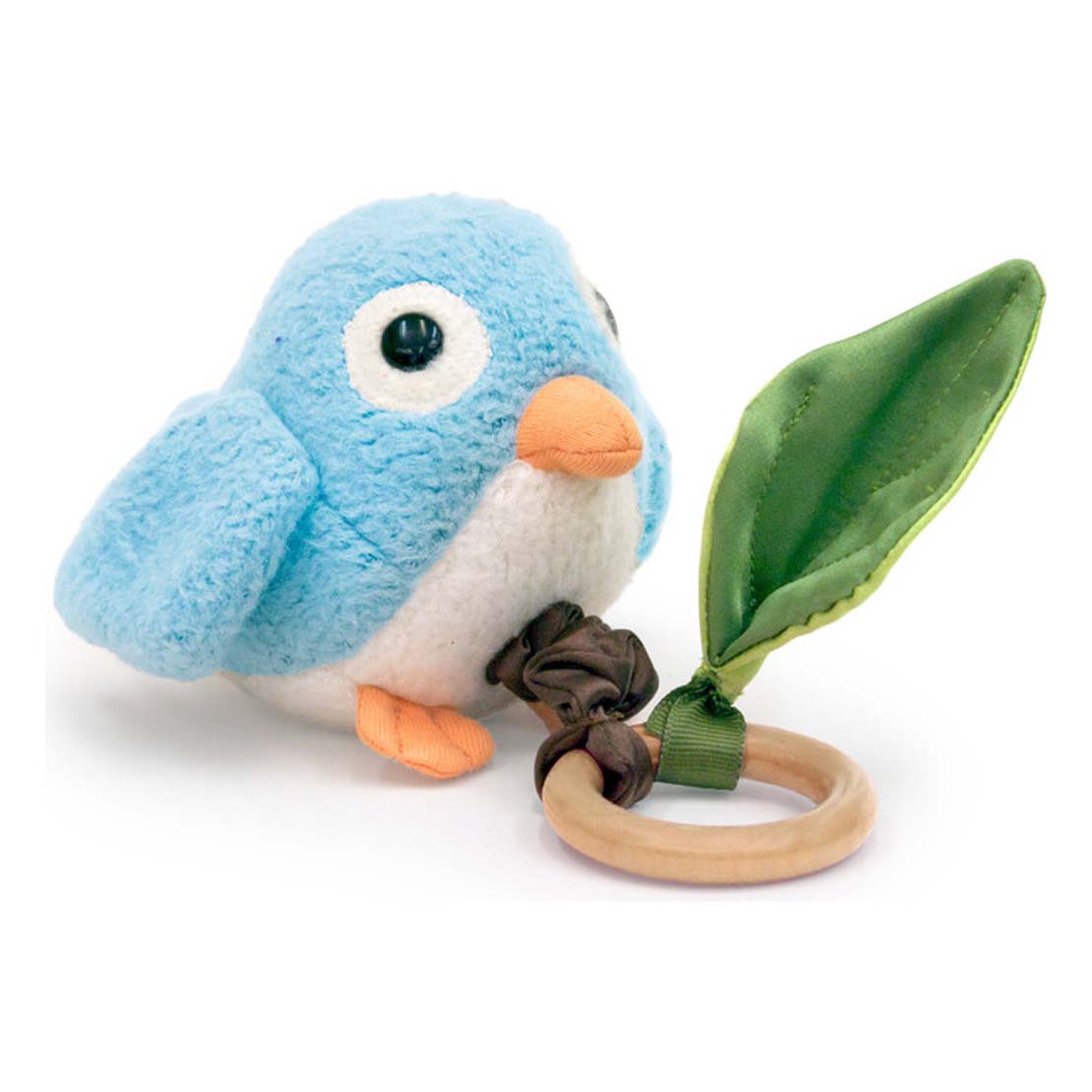 Apple Park Crawling Birdie Teething Toy with wooden ring