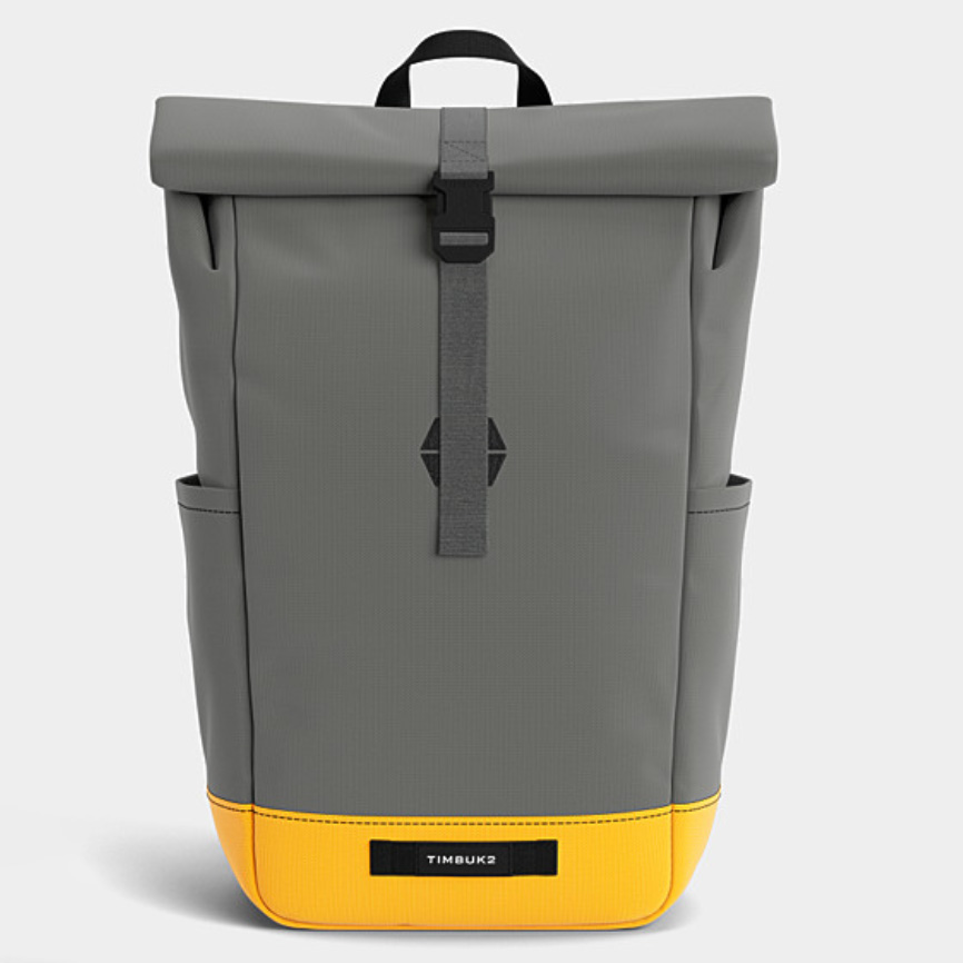Timbuk2 travel bag in grey and yellow