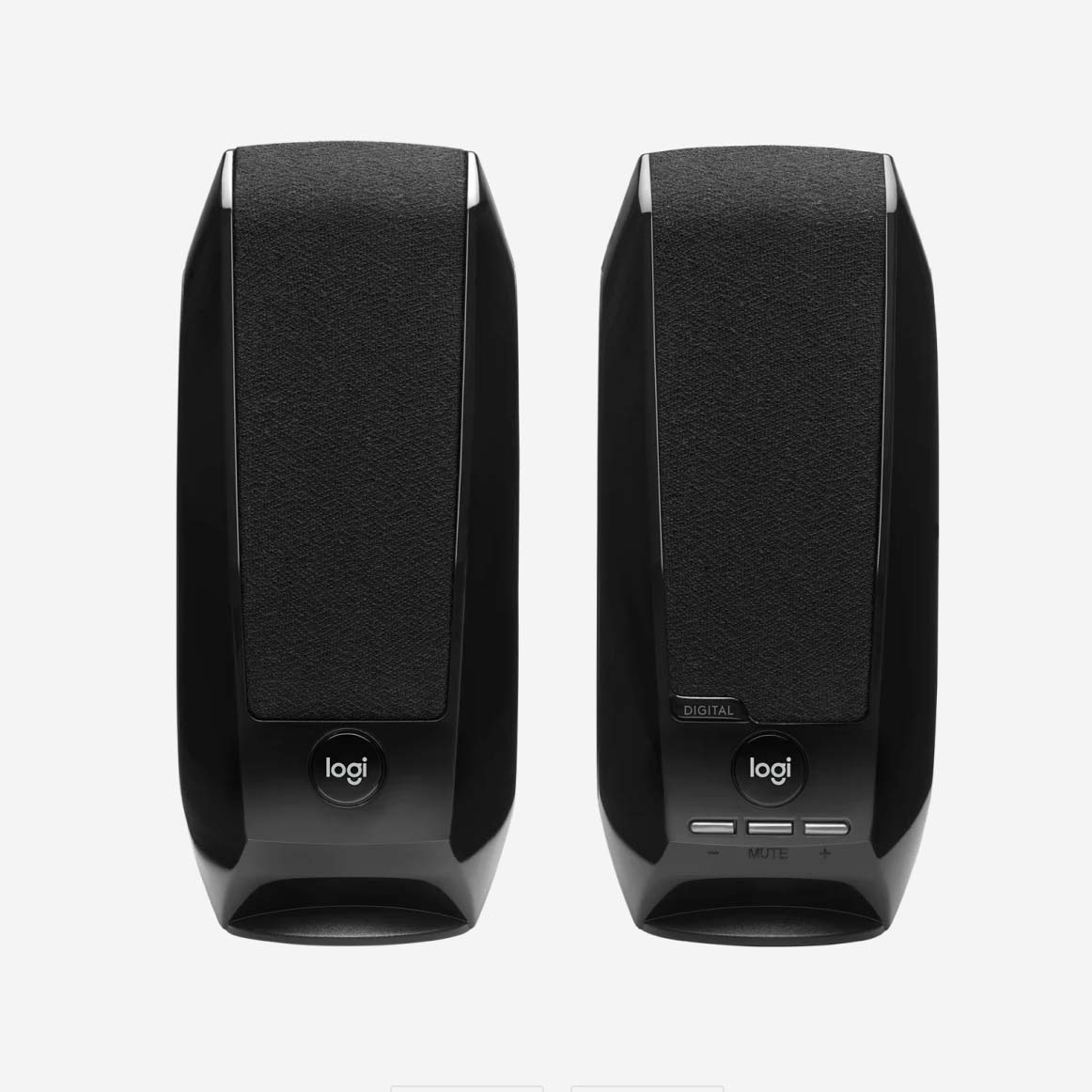 Black Logitech S150 USB speakers 