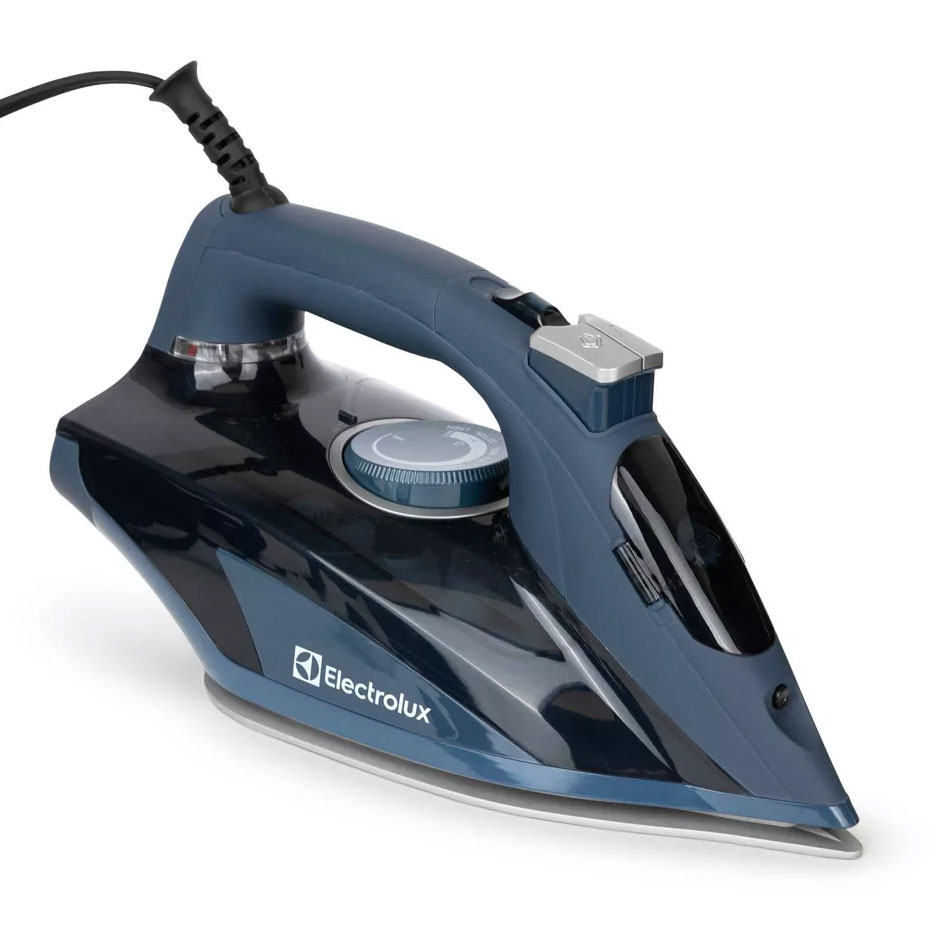 black and navy electrolux steam iron