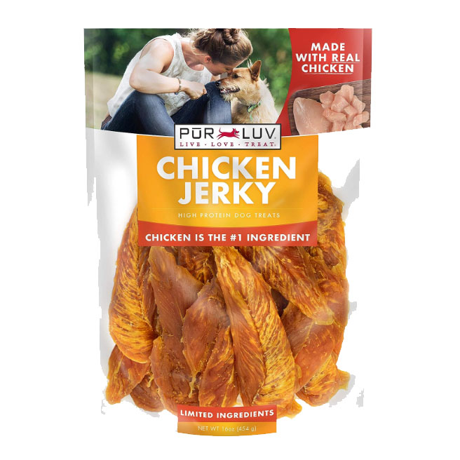 Packet of Pur Luv Dog Treats, Chicken Jerky for Dogs