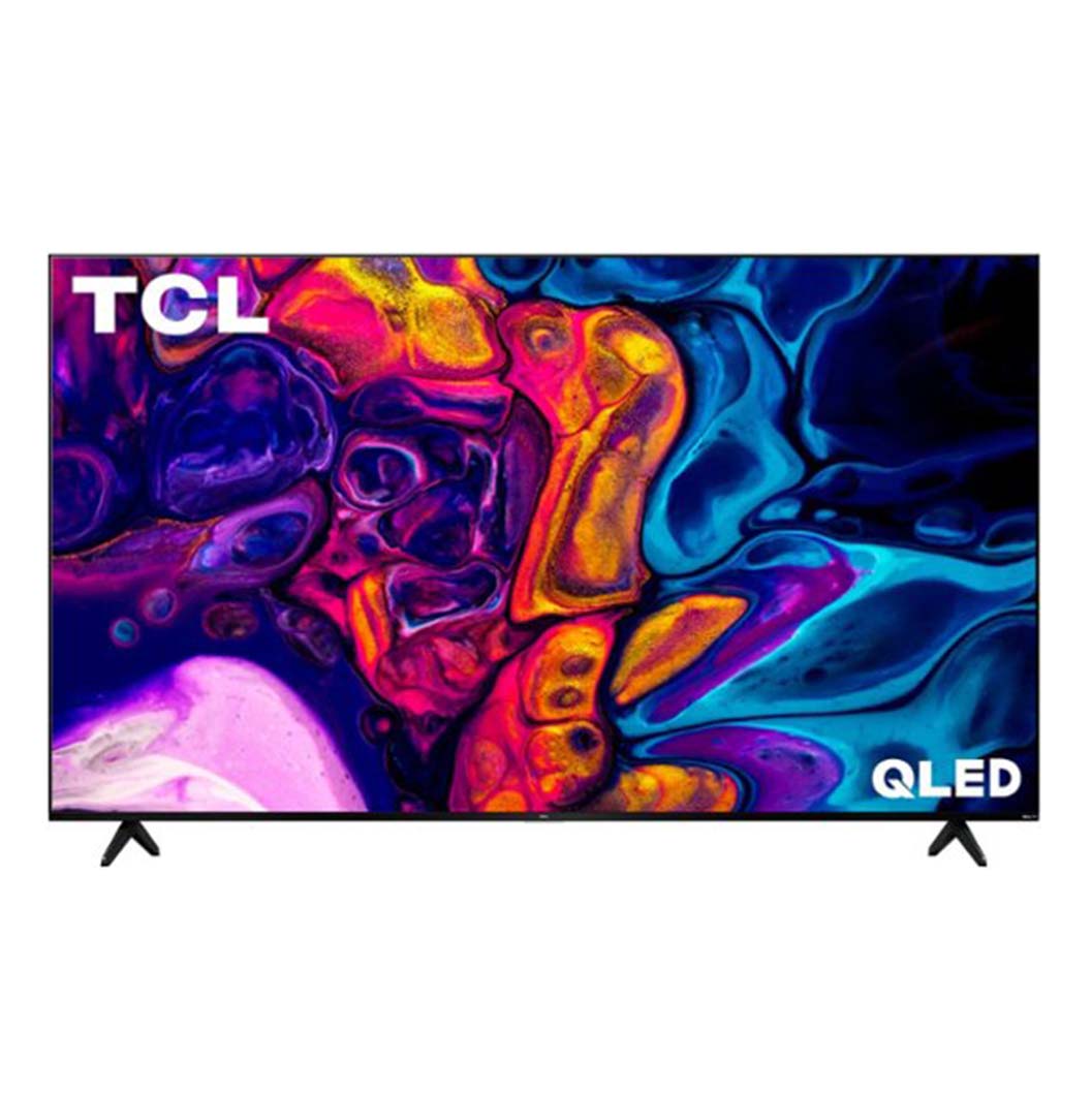large TCL flat screen tv with colourful screen display
