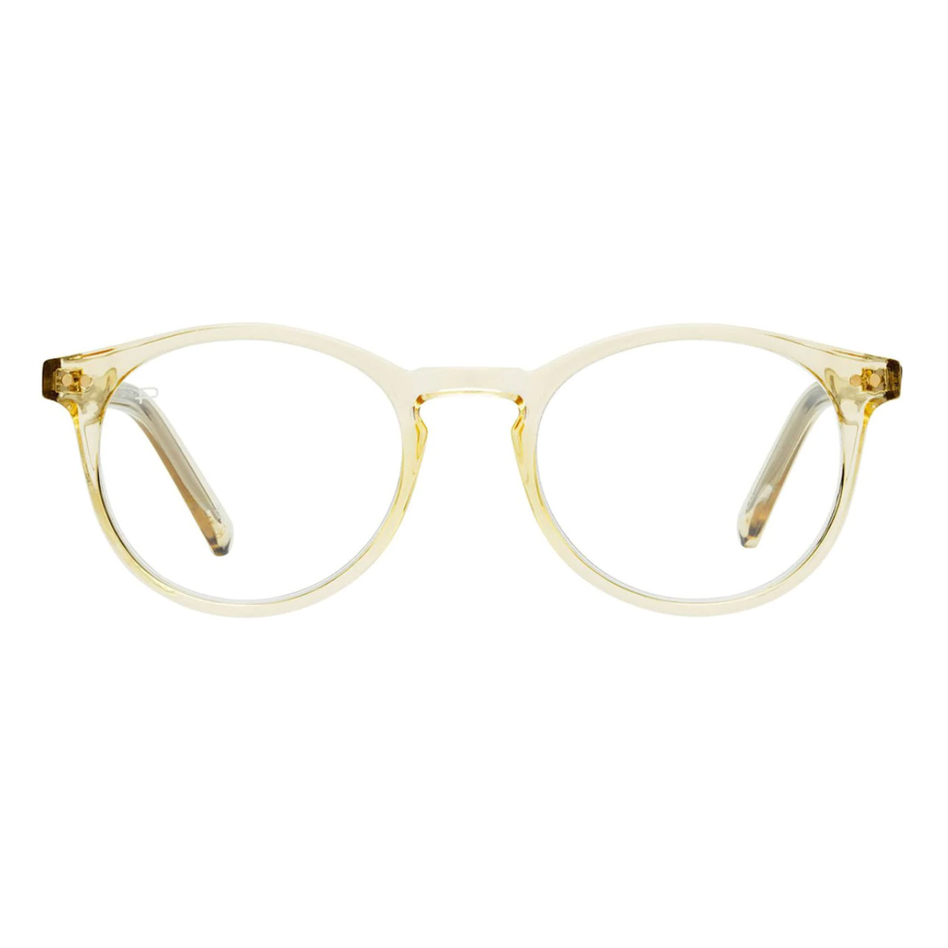 Yellow round-frame glasses