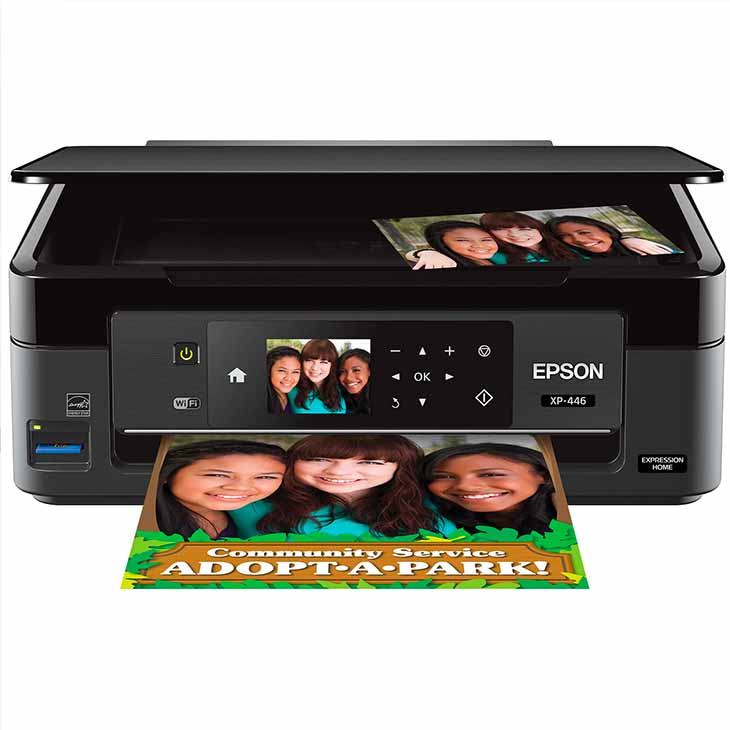 black printer printing out photo