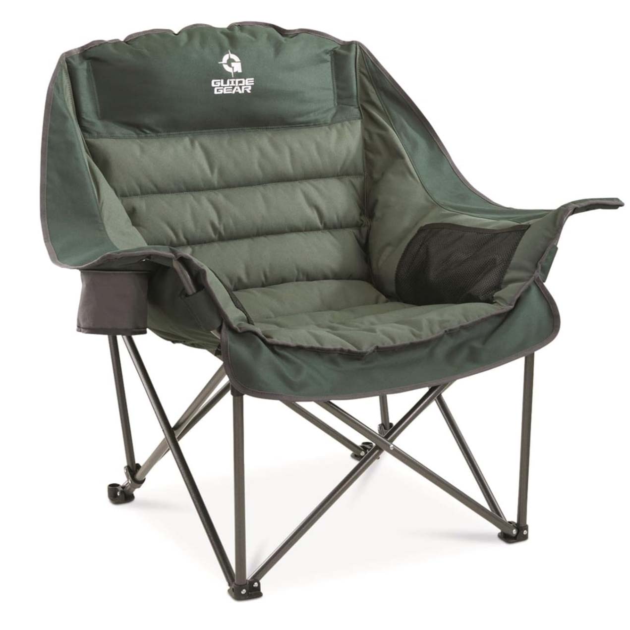 Guide Gear Oversized XL Padded Camping Chair in dark green