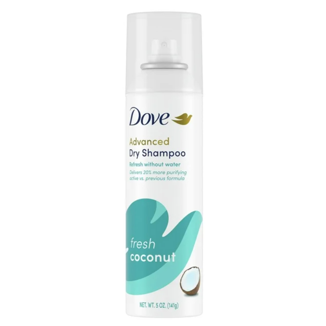 Dove Advanced Repairing Dry Shampoo in white bottle