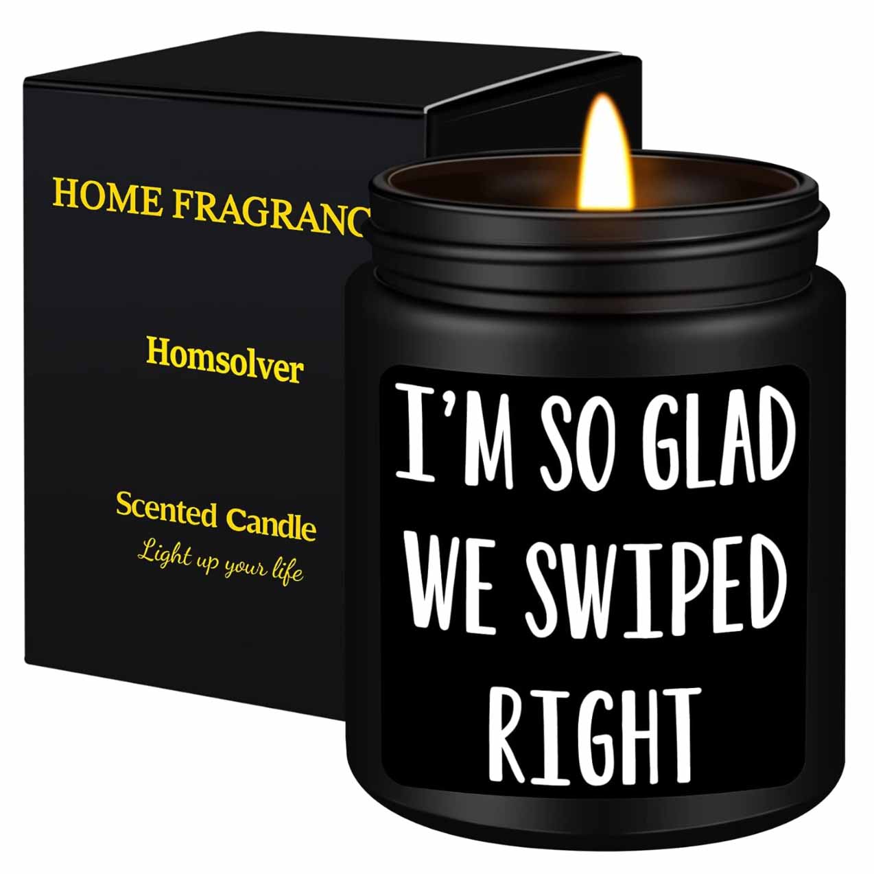 Black candle and gift box