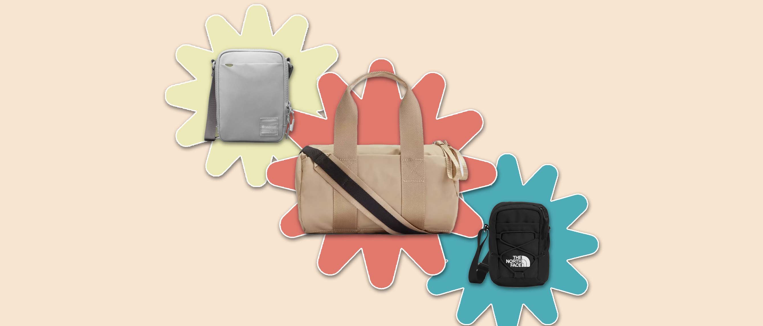 three of the best crossbody bags from Lululemon, Everlane and The North Face 