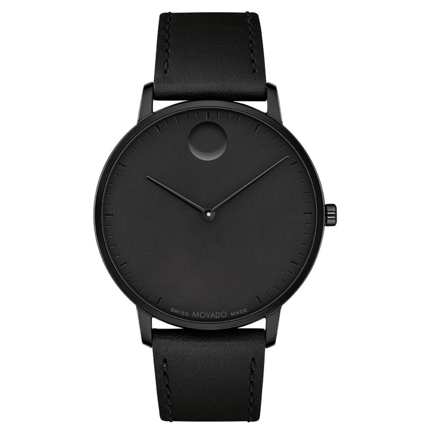 all-black Movado watch