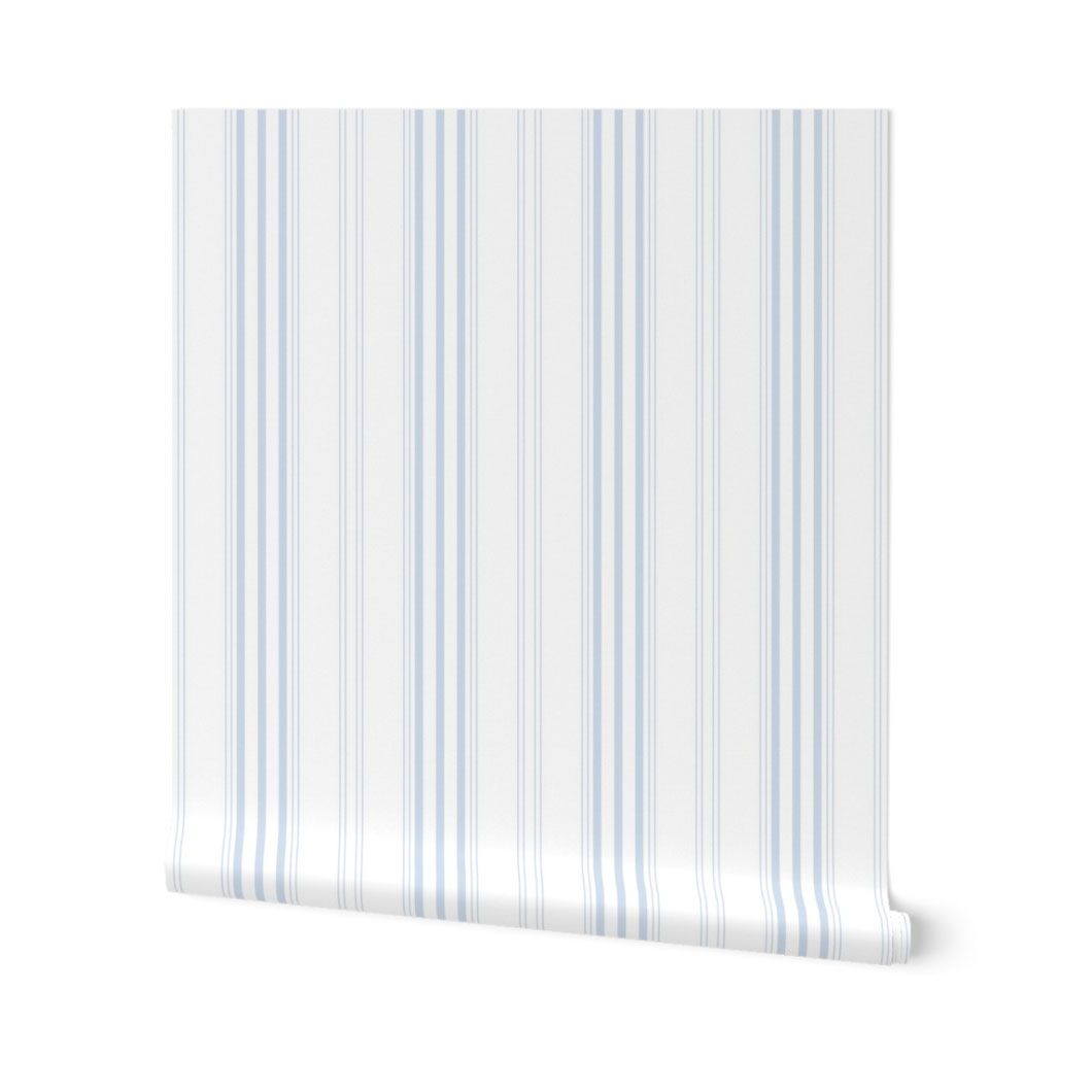 Light blue striped wallpaper