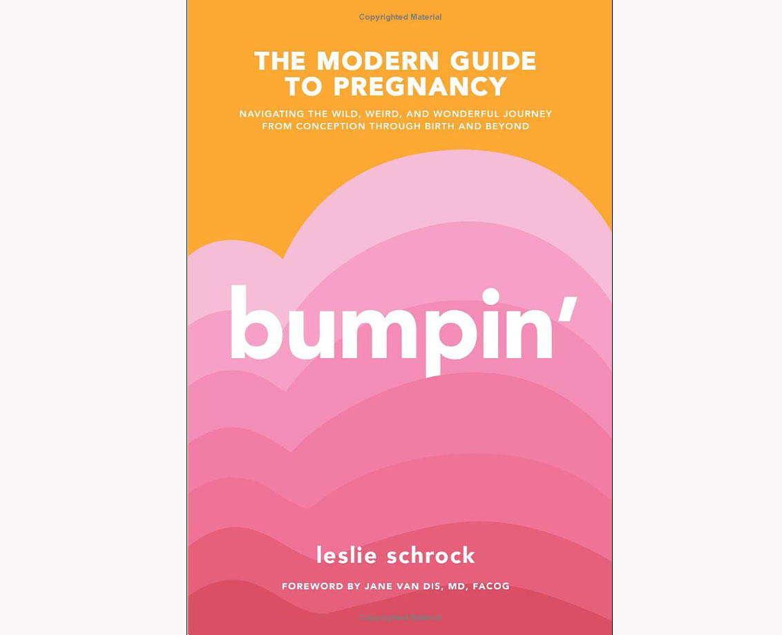 Book cover in orange and pink of bumpin- The modern guide to pregnancy