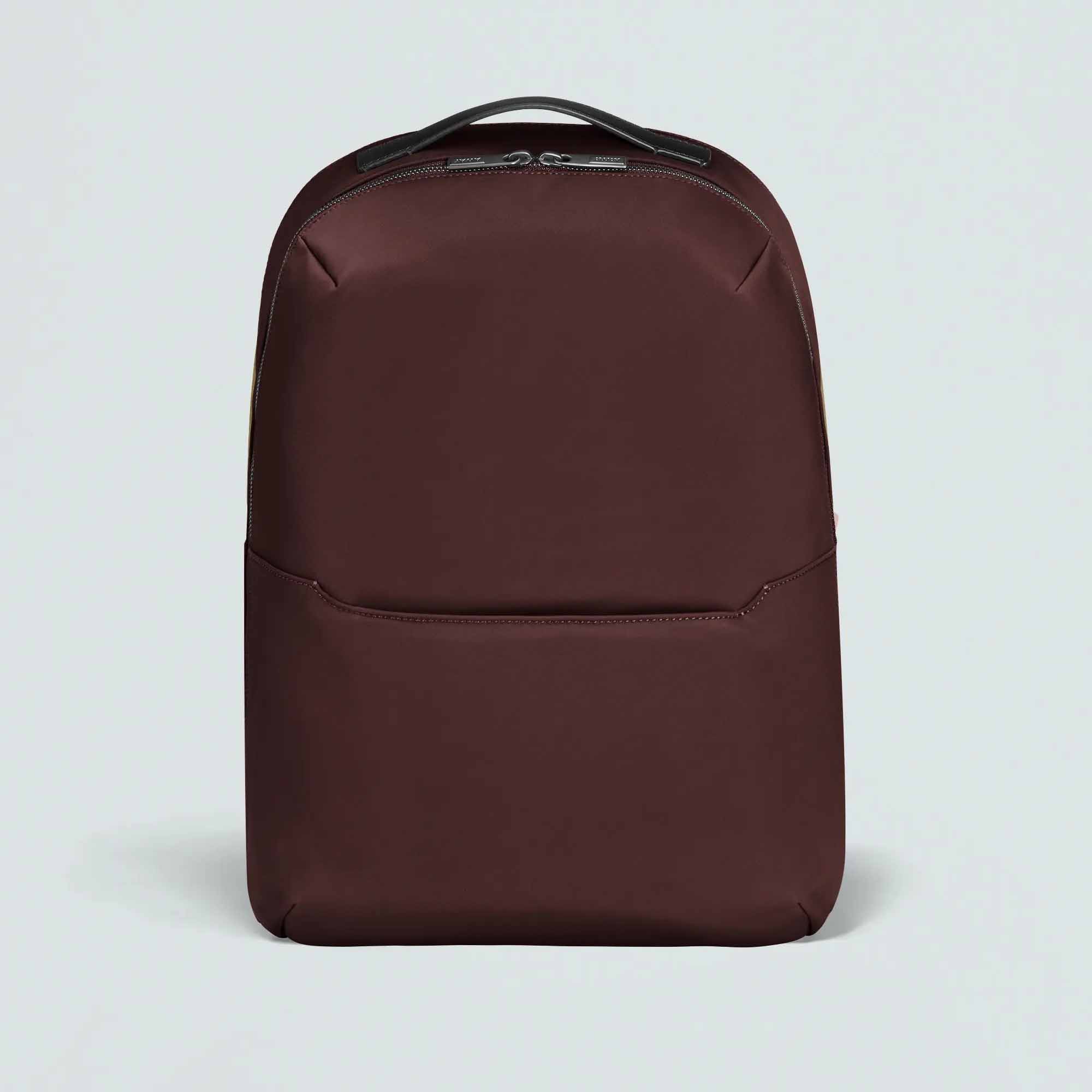 The Everywhere Zip Backpack in deep red