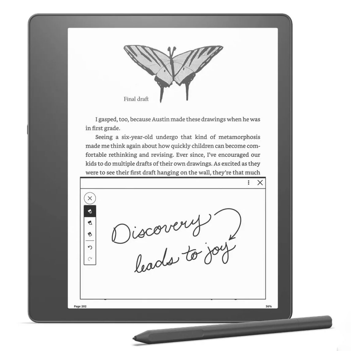 Grey Scribe Kindle with Pen