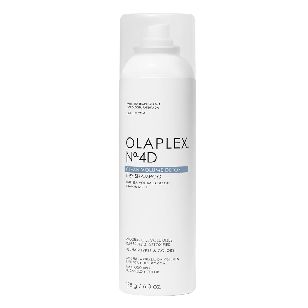 Olaplex Dry Shampoo in white cylinder bottle