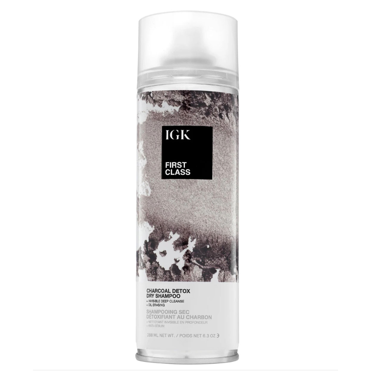First Class Charcoal Detox Dry Shampoo in aerosol bottle