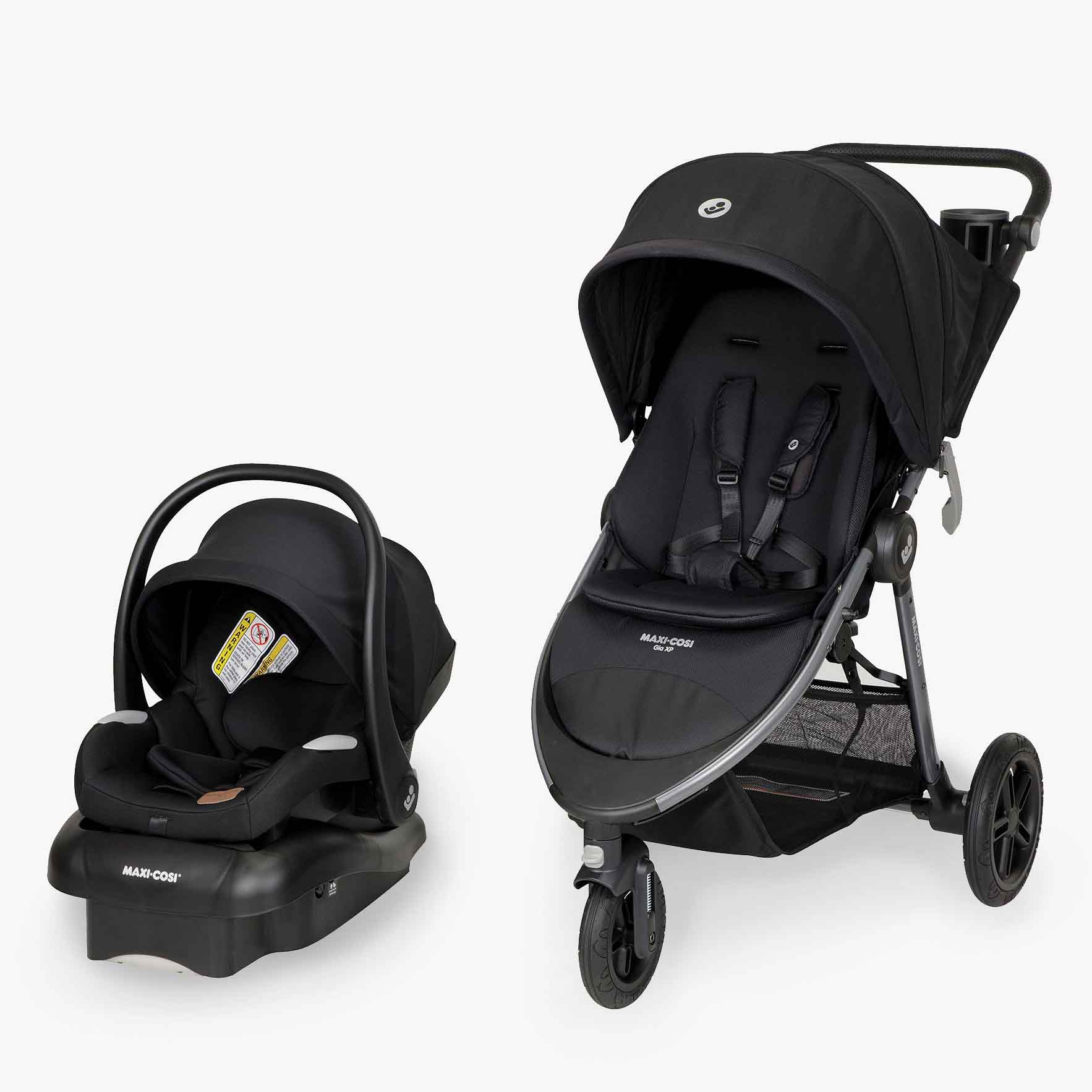 Maxi-Cosi Gia XP Luxe Travel System and car set in black 