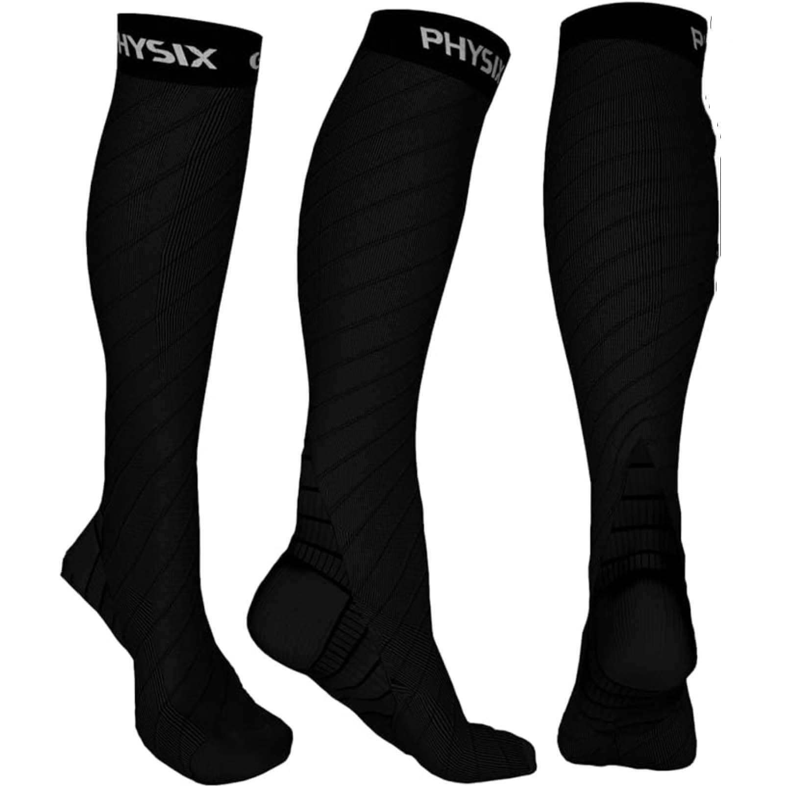 Three black knee-high socks