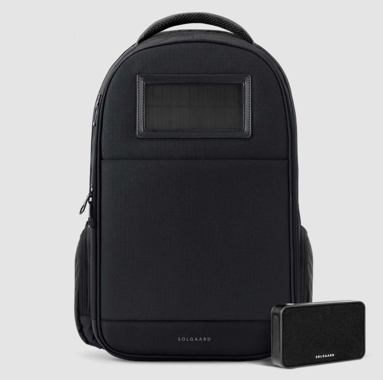Soolgard backpack in black with battery pack