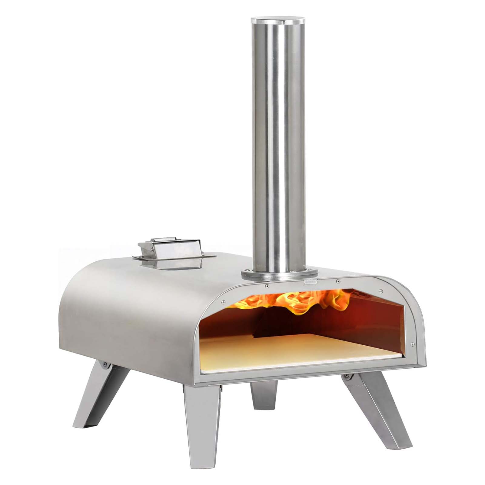 BIG HORN OUTDOORS Wood-Fired Pizza Oven with portable legs