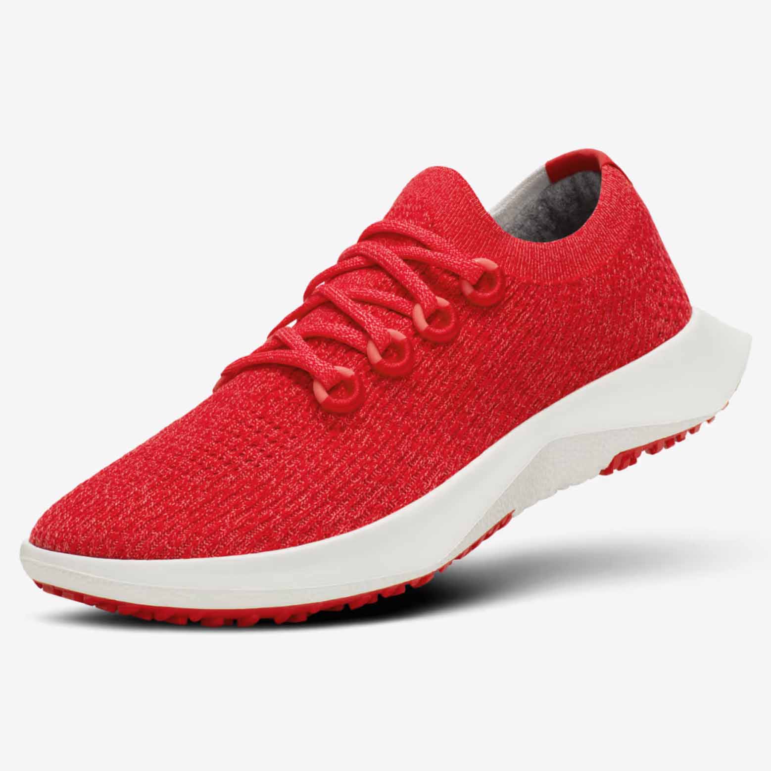 the Allbirds Women’s Tree Dasher 2 sneaker in red and white