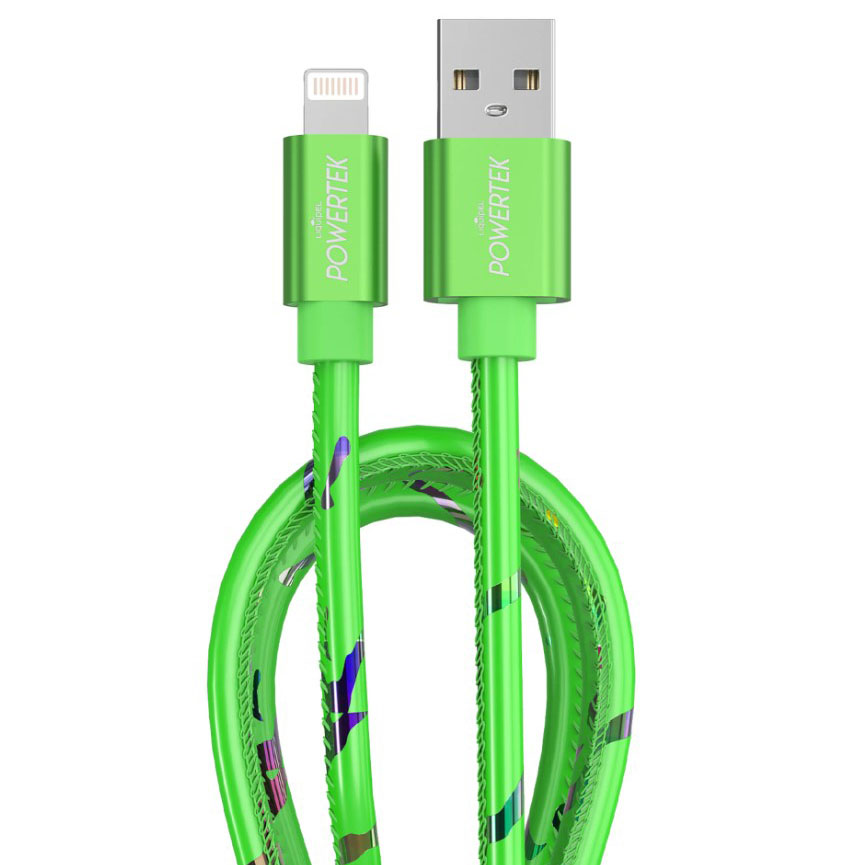 Liquipel Powertek Charger Cable Neon Party Green