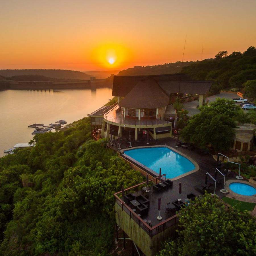 Sunset view of Jozini Tiger Lodge & Spa by Dream Resorts