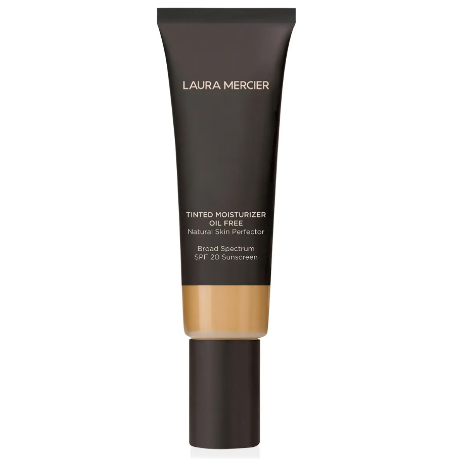 Laura Mercier Oil Free Tinted Moisturizer with Broad Spectrum SPF 20 in a black tube