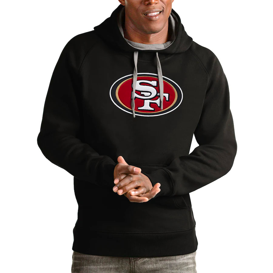 man wearing nfl san francisco 49ers hoodie
