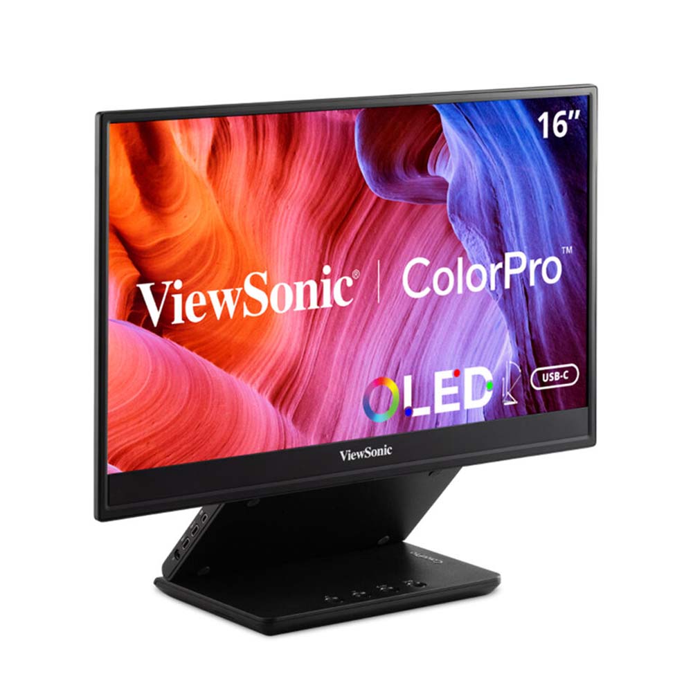 the ViewSonic 15.6-Inch VP16-OLED Thin Portable Monitor in black