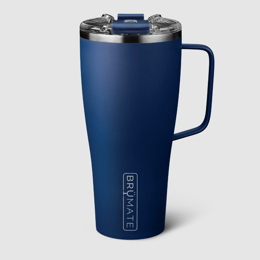 Brumate Toddy XL 32 Ounces in navy with lid and handle