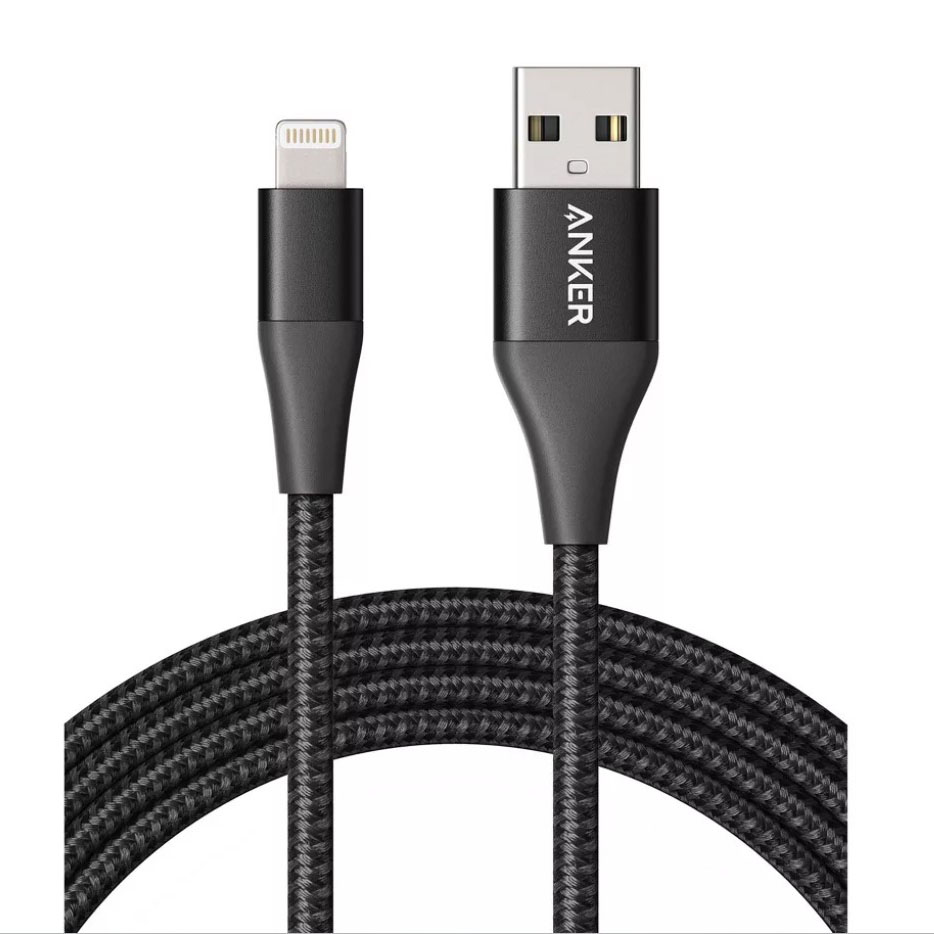 black Anker iPhone cable