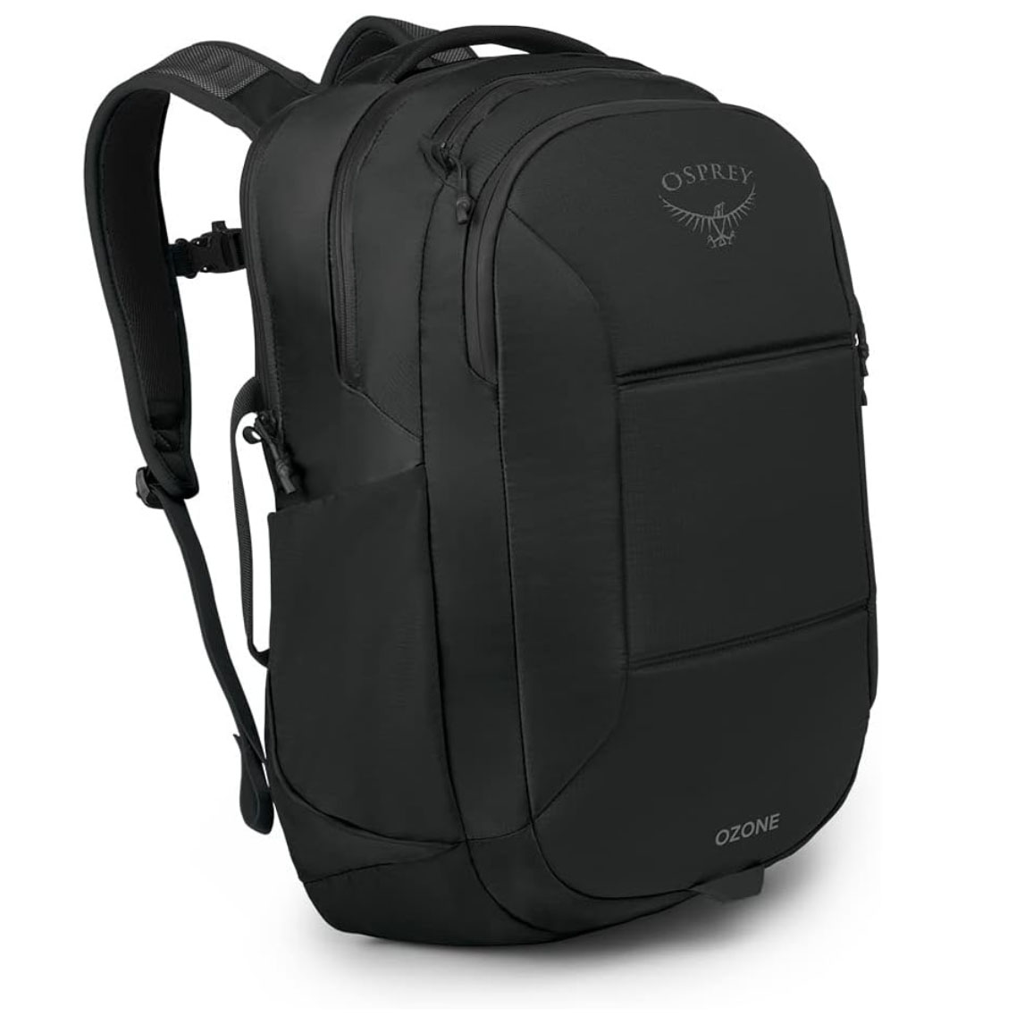 side view of black Osprey Ozone Laptop Backpack