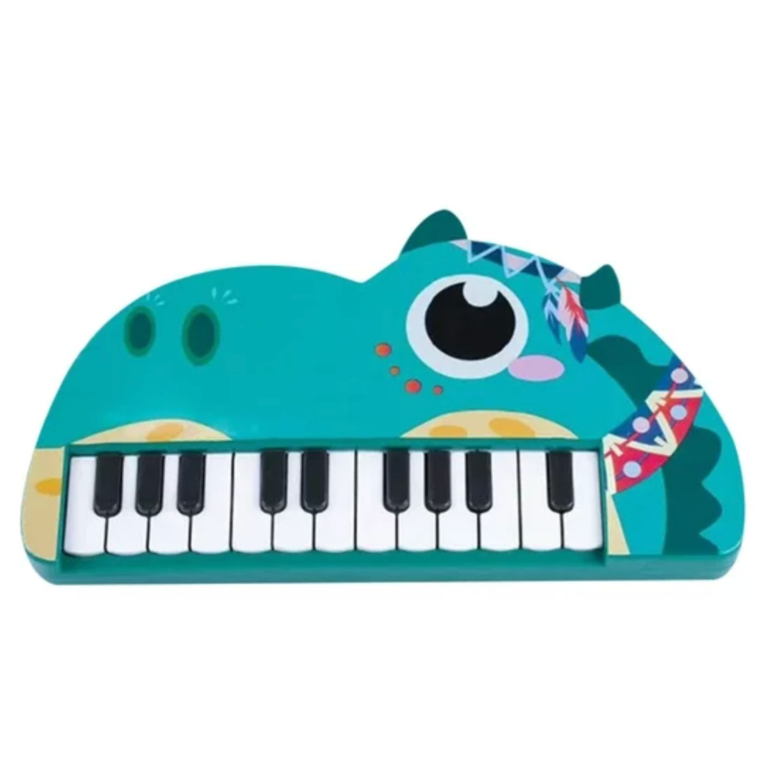 Blue hippo-designed piano