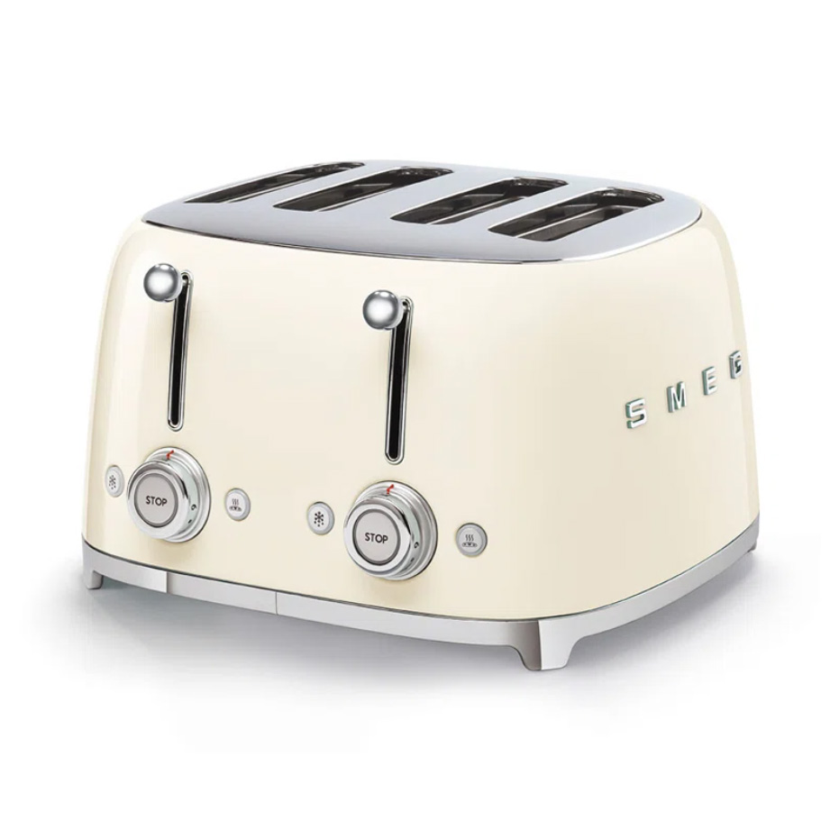 SMEG 4-Slice Toaster in cream color