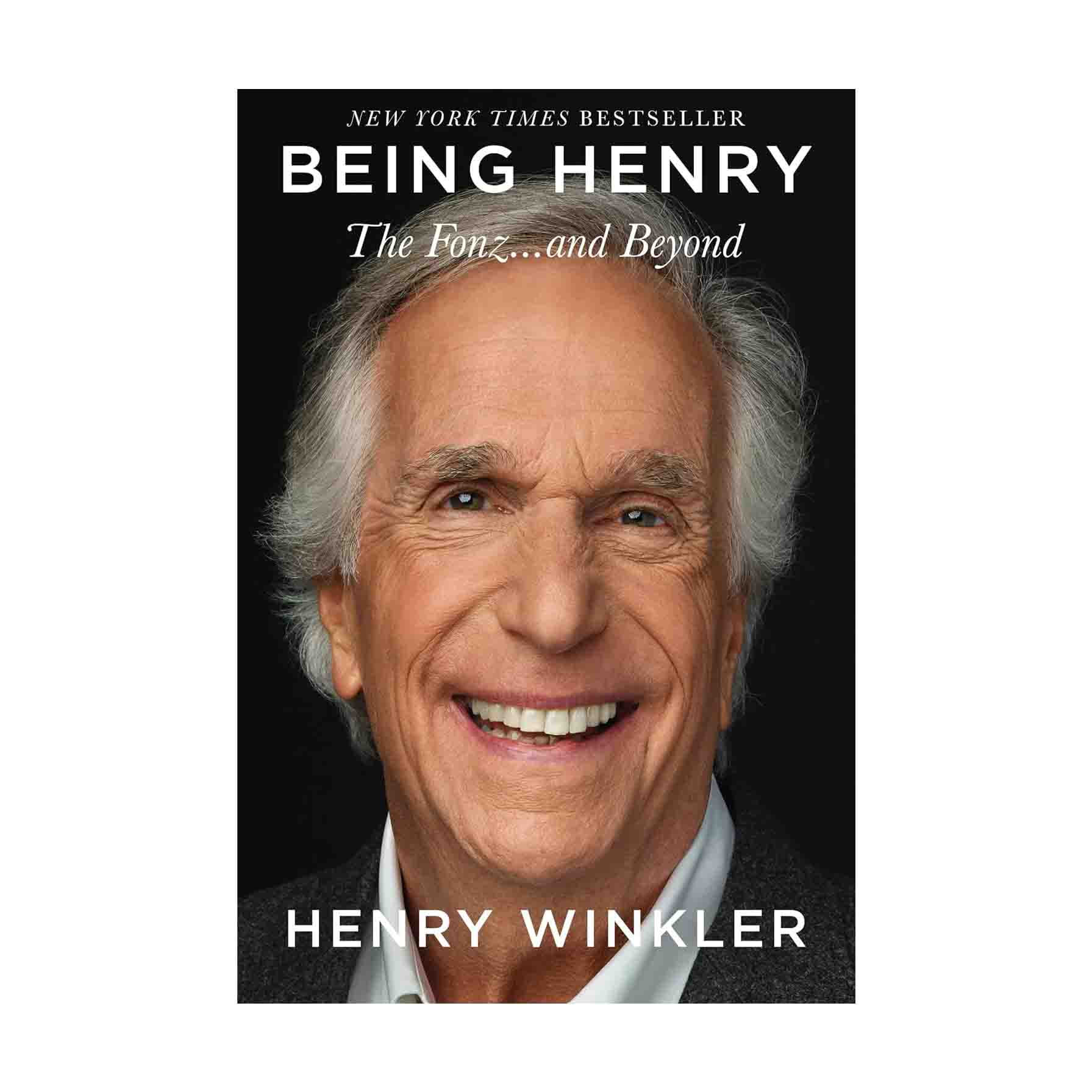 book titled Being Henry: The Fonz with a portrait of Henry Winkler