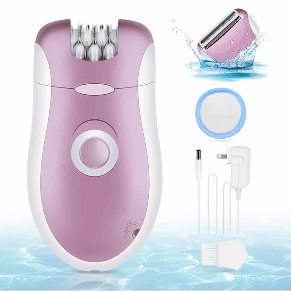 Besunny 2-IN-1 Epilator for Women in pink and white