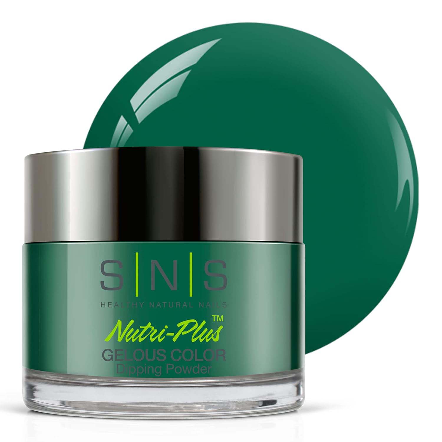 SNS Nails Dipping Powder Gelous Color in deep green