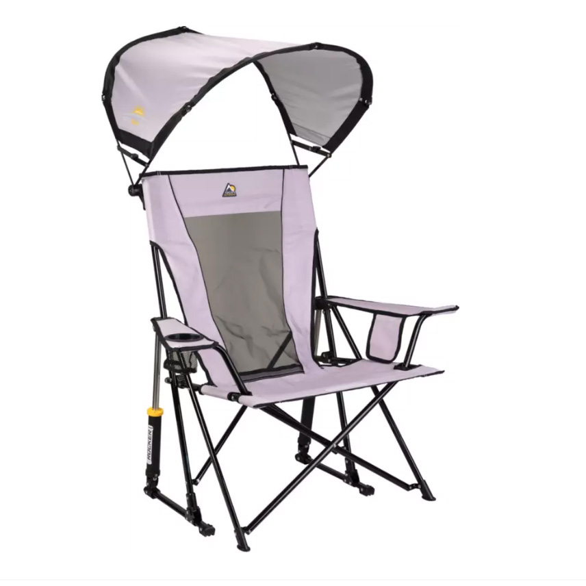 GCI Outdoor SunShade Comfort Pro Rocker Chair in silver