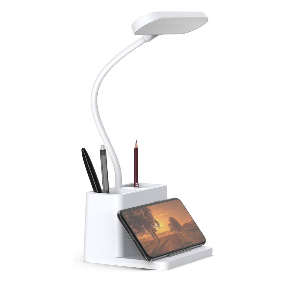white desk lamp