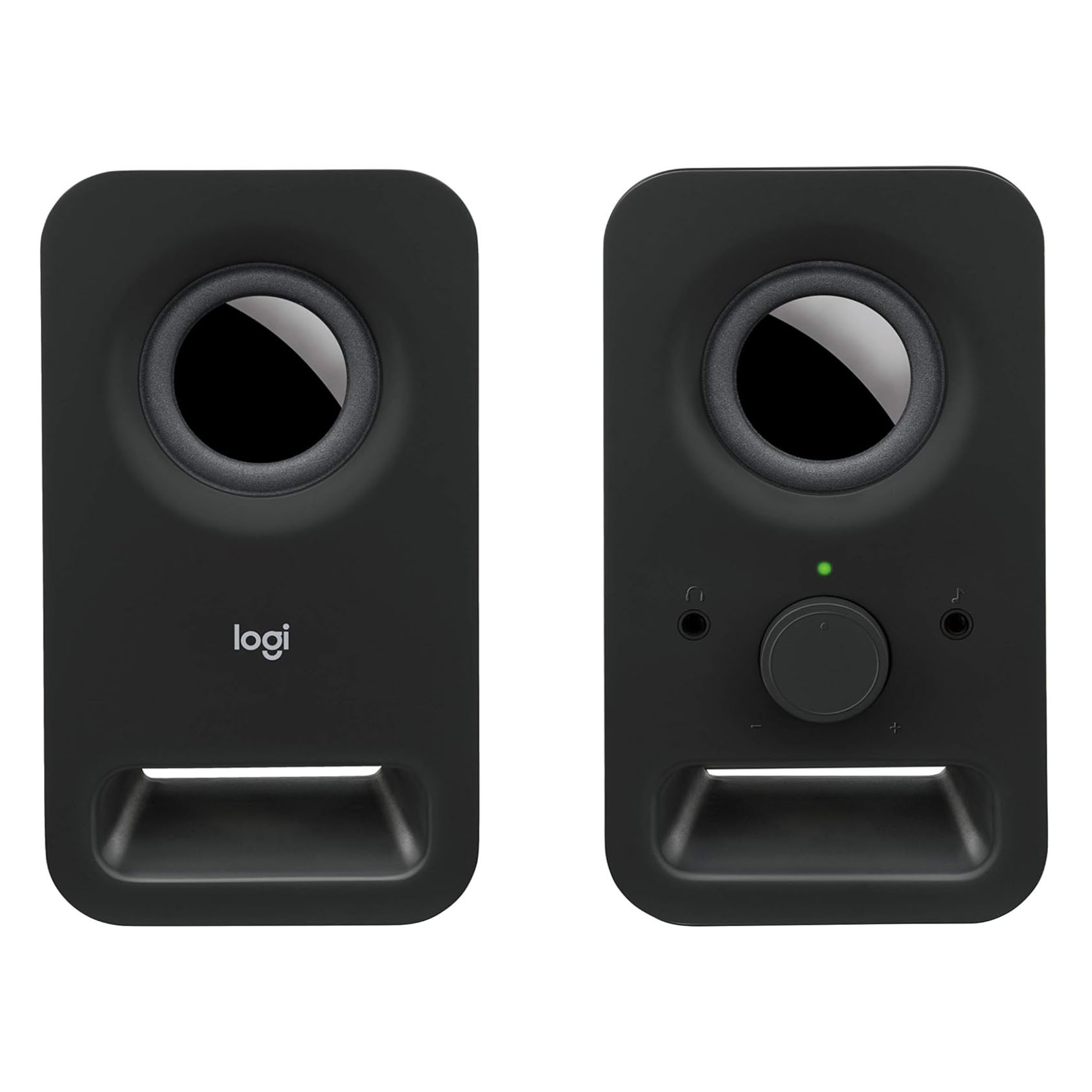 Pair of black Logitech Multimedia Speakers Z150