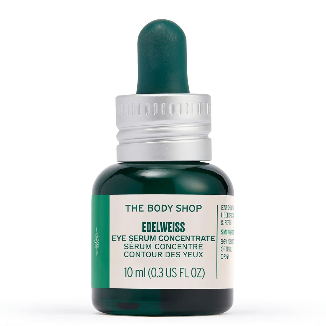 Body shop eye serum in green bottle