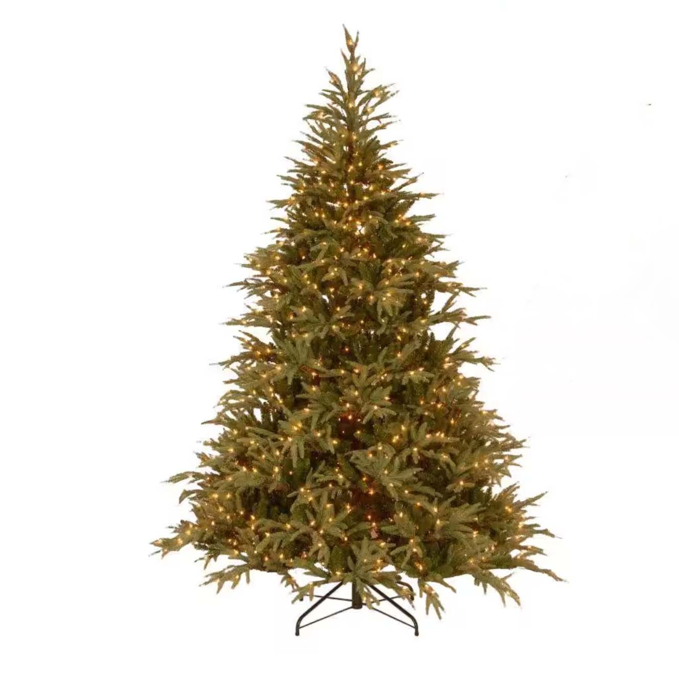 6 ft. artificial ahristmas tree with dual color LED lights and a stand